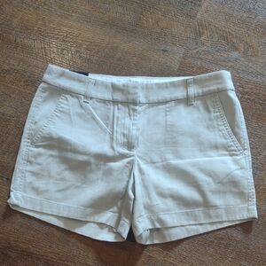 NWT J. Crew Women's 6 Tan Chino Shorts Tailored Cotton-Blend‎